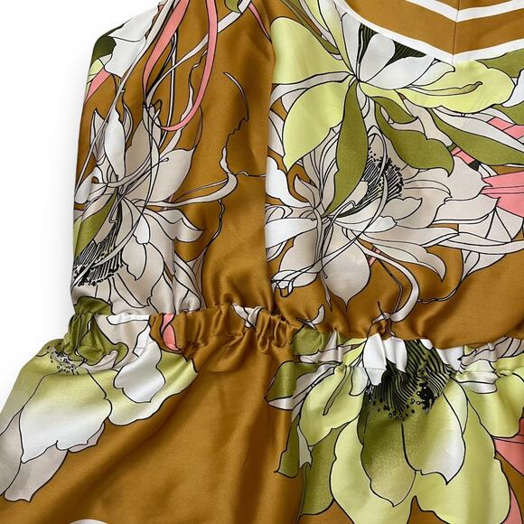 Ryegrass floral satin spaghetti strap summer top NWT - Picture 7 of 9